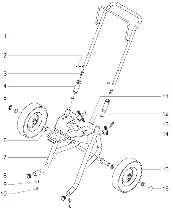 EPX2505 Upright Cart Assembly Parts